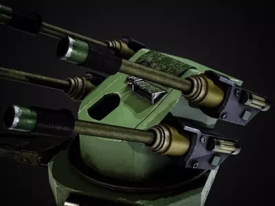 Relic Turret Low-poly 3D model