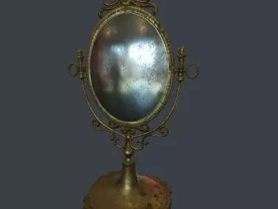 Antique Mirror Low-poly 3D model