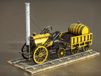Rocket Steam Locomotive 3D model