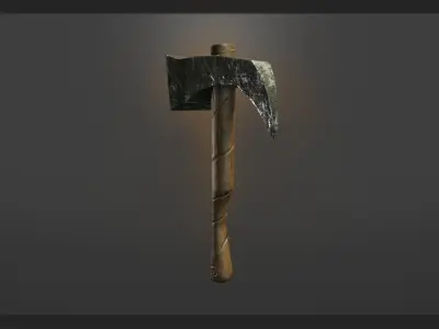 Pick Axe Low-poly 3D model buy