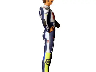 Valentino Rossi Italian race driver 3D print model