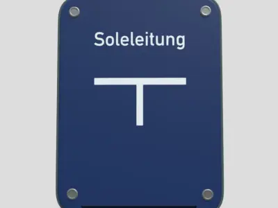 Alle Ver- und Entsorgungs Hinweisschilder 3D Model Pack