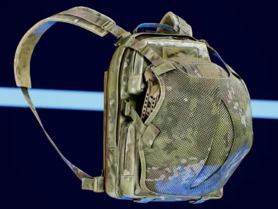 TYR Tactical Tuesday Huron Collapsible Direct Action V4 Low-poly 3D model
