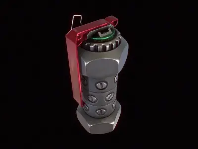 Cyberpunk FlashGranade Low-poly 3D model