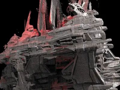Dark Dreadnaught Grand airship  3D model
