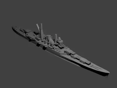 Japanese Mogami Class Cruiser Warship 3D print model
