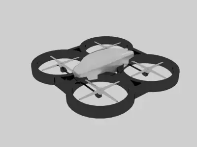 Drone Metal  Low-poly 3D model