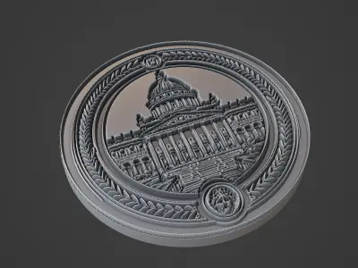 Building House Pendant Medallion 3D print model 19