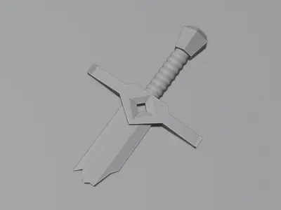 Low Poly stylized Sword Collection Base Mesh  Low-poly 3D model