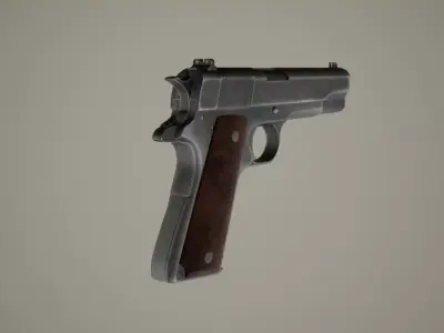 Pistol  M1911 Low-poly 3D model