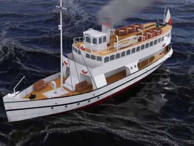 ss GRAZYNA - ex German SCHILKSEE - ex Soviet URAN  3D model