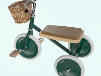 BANWOOD TRIKE Green Child Bike Kid Bicycle  3D model