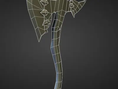 AXE9 high and low poly Low-poly 3D model