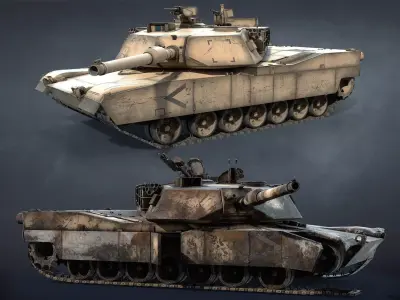 M1 Abrams Tank Set 3D Model Pack