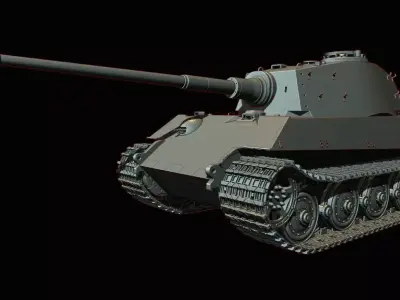 King Tiger 2 tanks 3D print model