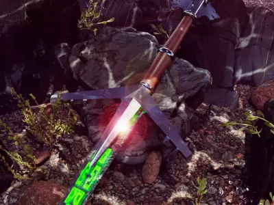 Arondite sword from The Witcher 3 Low-poly 3D model