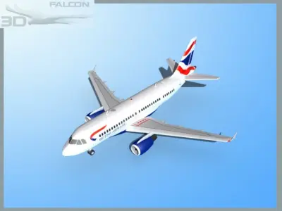 Falcon3D A319 British Airways 3D model