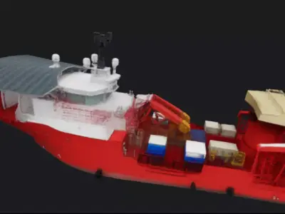 Offshore Subsea Construction 3D Model 3D model