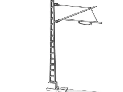 Catenery Poles Set C 1-87 FDM 3D print model