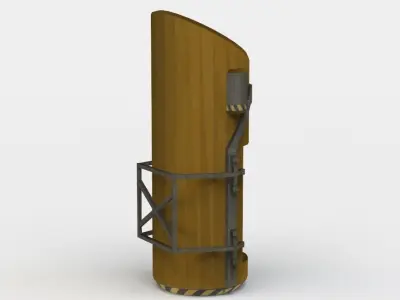 Refiller grenade launcher Low-poly 3D model