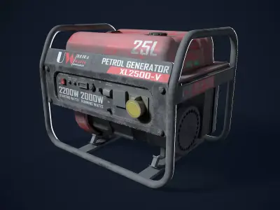 Dirty Petrol Generator 3D model 3D model