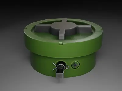 M14 Landmine Low poly 3d model Low-poly 3D model