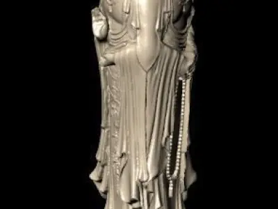 The Bodhisattva two buddha statues 3D print model