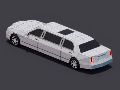 Limousine Low-poly 3D model