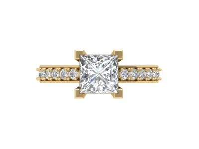 Princess Ring 3D print model 17