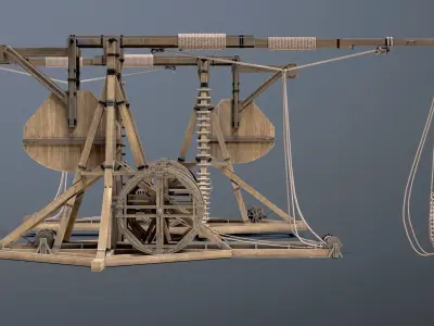MEDIEVAL Trebuchet 3D model purchase