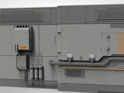 sci-fi Architecture kitbash 15 3D model