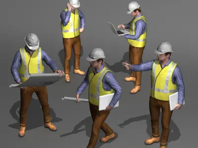 Workman - Engineer combo - LOD 3D model