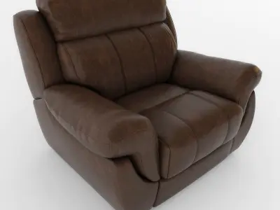 Chair leather recliner 3D model purchase