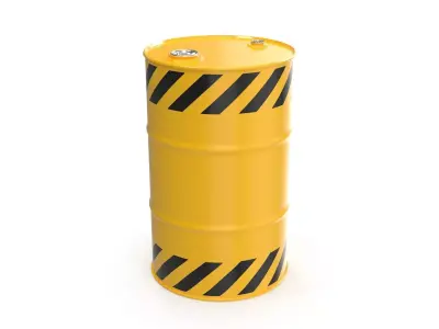 Oil Barrel Low-poly 3D model 17