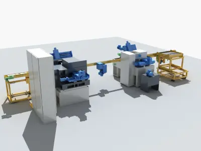 ndustrial Equipment 15 - Fully Automatic Production Line 3D model