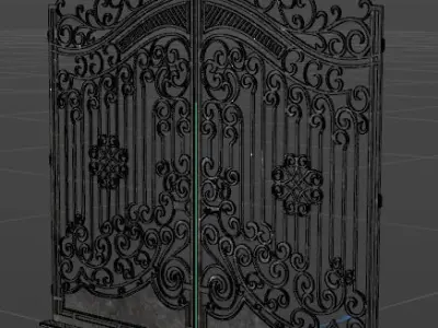 Wrought Iron Gate Free 3D model