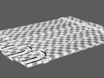 Wood board model Low-poly 3D model