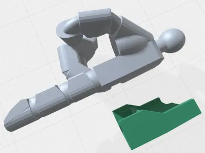 MHO01F Mecha Robot MS high detailed round shaped pointing hand Free 3D print model
