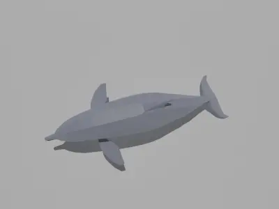 Dolphin Low-poly 3D model buy