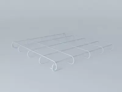 footer metal grid Free 3D model