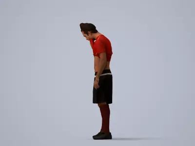 00521Carlos009 - Adult Caucasian man exercising in athletic 3D model