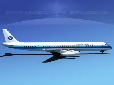 Douglas DC-8-63 Eastern Airlines 2 3D model