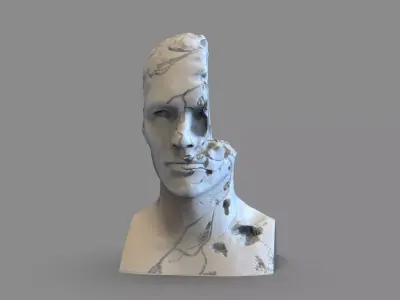 Broken Bust 3D print model