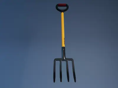 Roofing Fork Low-poly 3D model