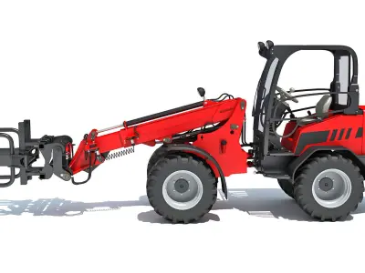 Telescopic Handler Forklift 3D model