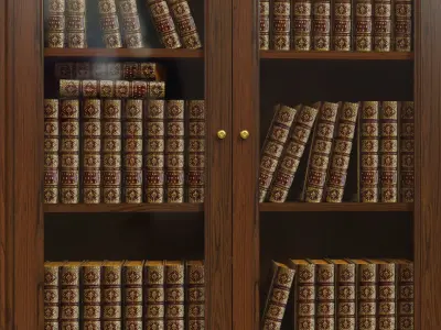 Built-in bookcase 1300 3D model