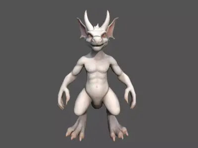Dragon Rabbit Low-poly 3D model