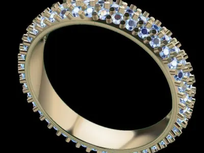 Dainty Cluster Diamond Infinity Band Size5 3D print model