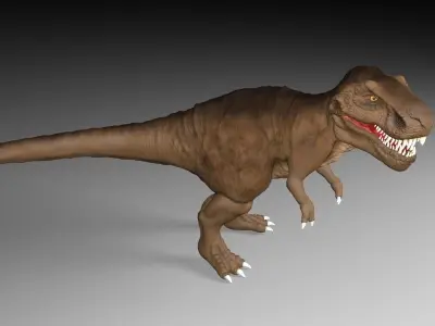 Rigged dino Low-poly 3D model