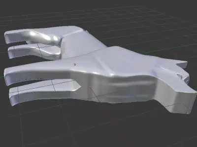 Husky metal bracket Free low-poly 3D model